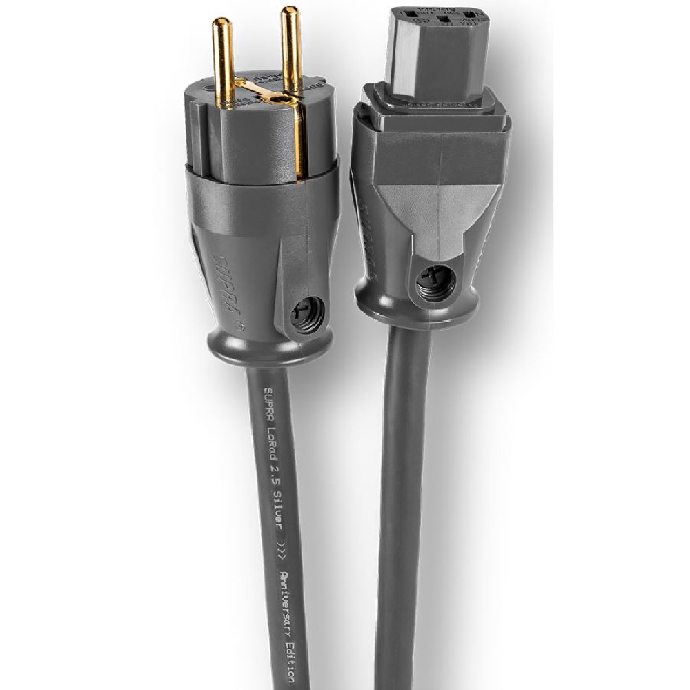 SUPRA Cables Lorad 2.5 SPC CS-EU Silver 1m  Güç Kablosu
